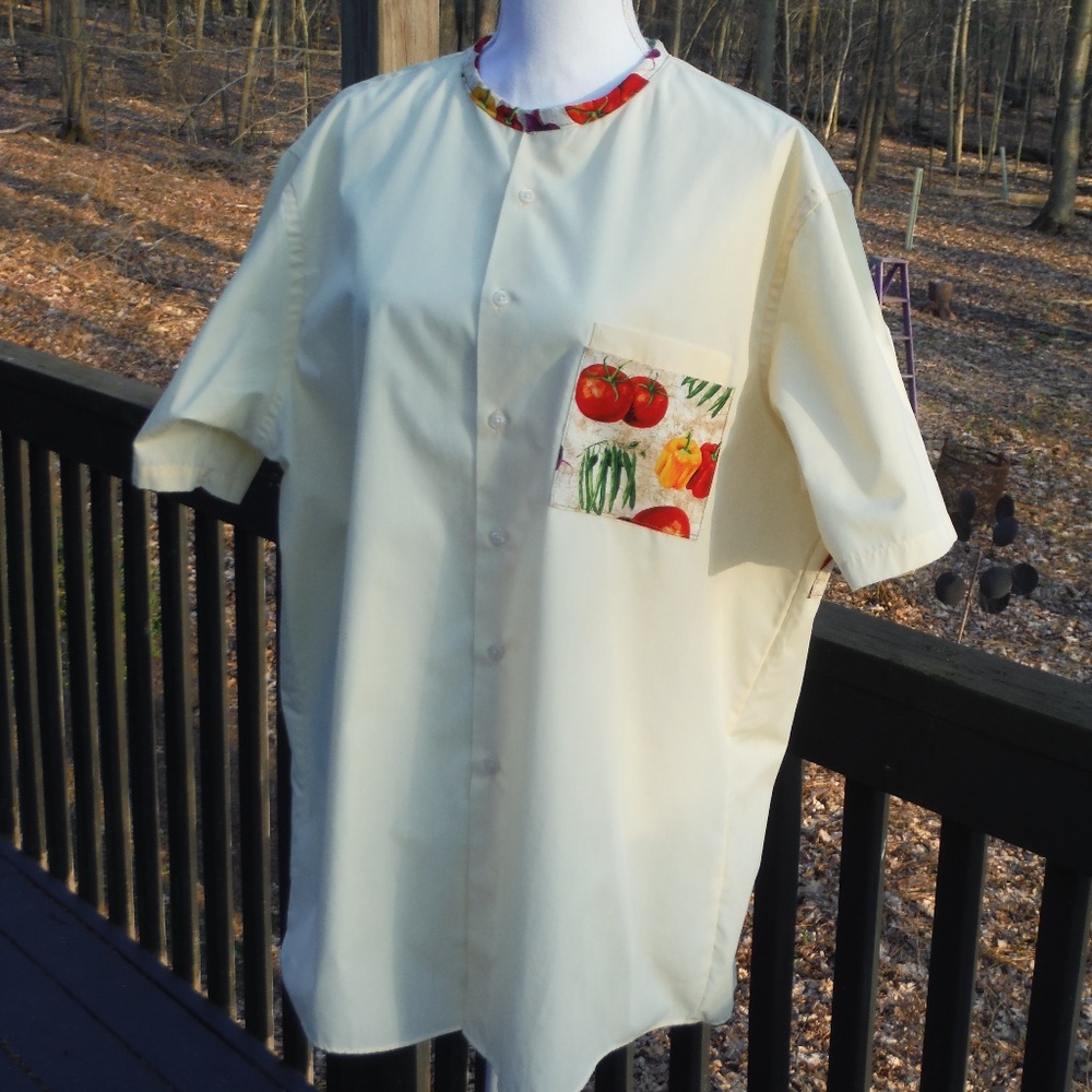 Very Veggie Yellow 1X Short Sleeve with Low Collar